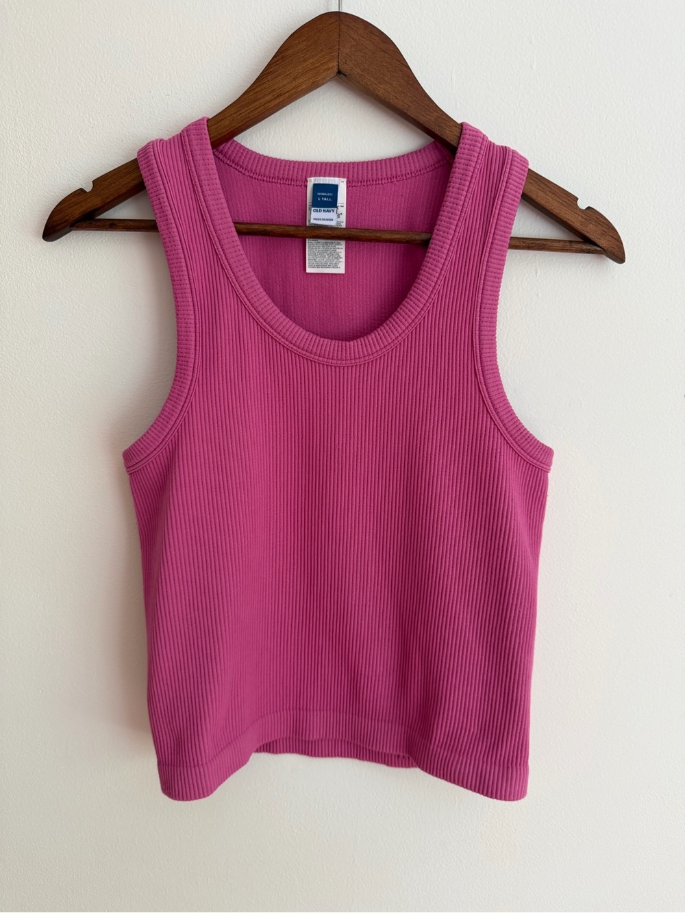 Old Navy Exhale Seamless Ribbed Tank Top Women’s Size Large Tall Pink